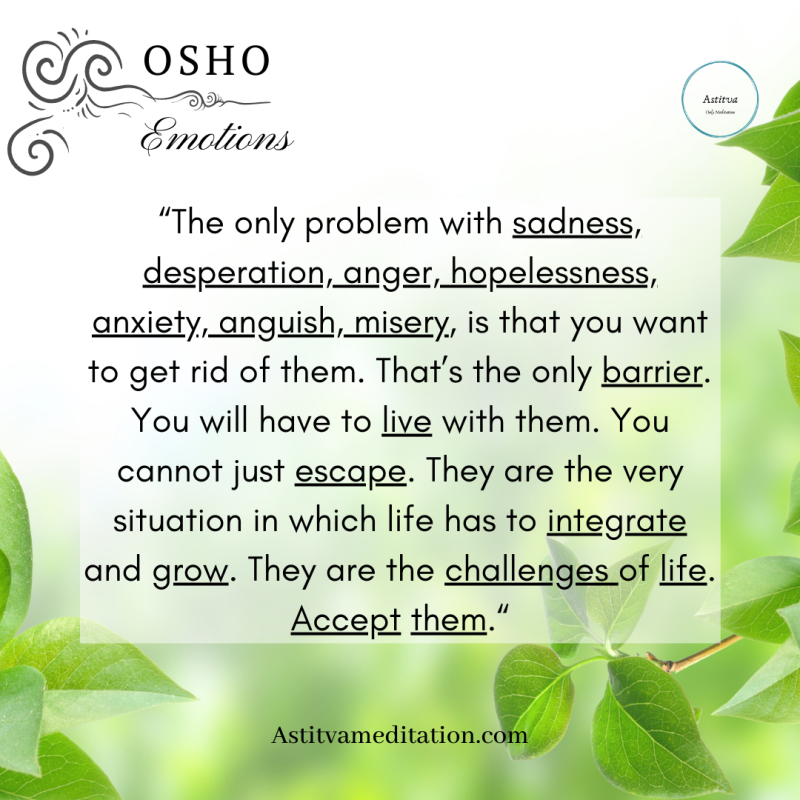 Accept challenges of life ~ Osho