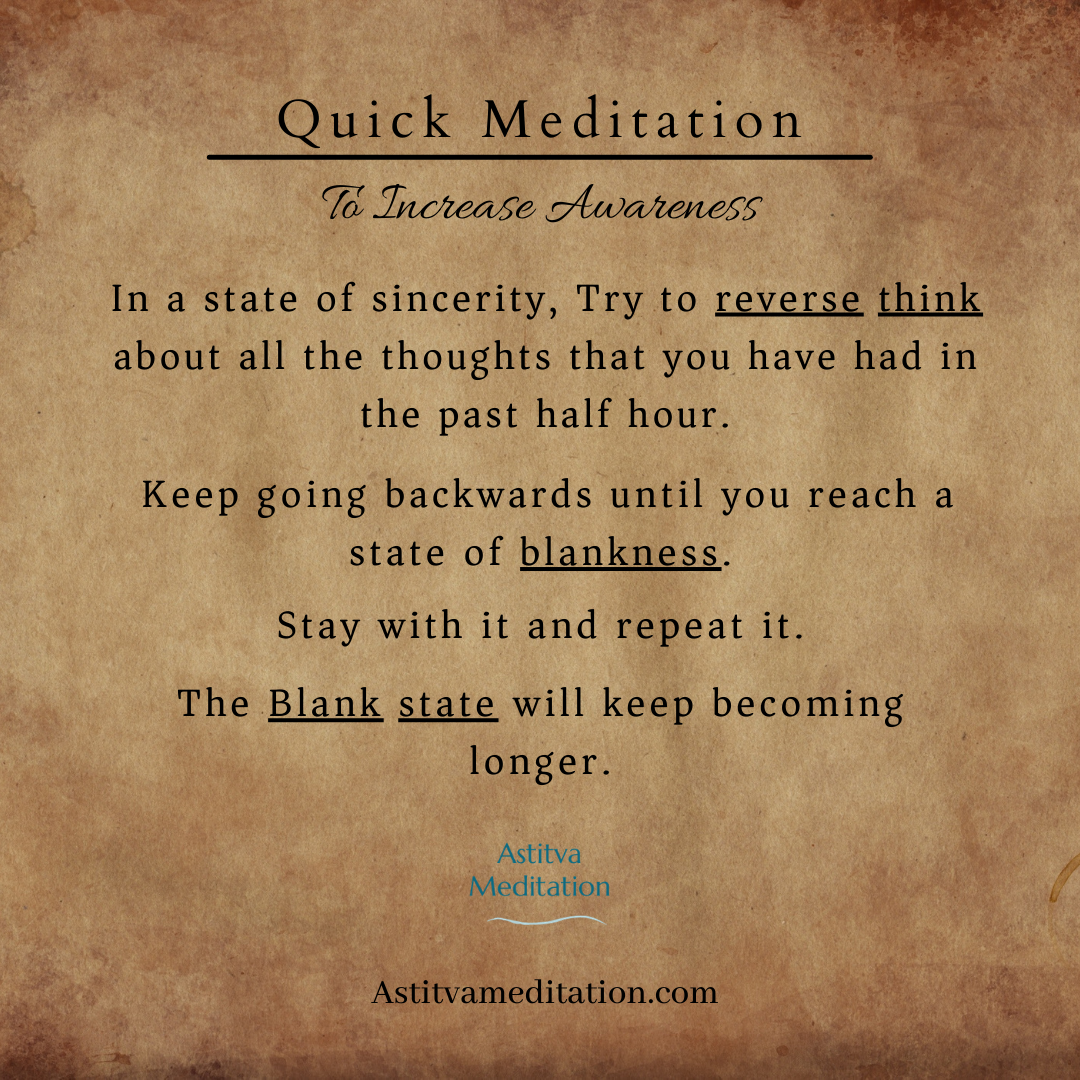 Quick Meditation ~ Blankness